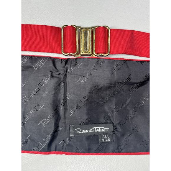 Robert Talbot Red Silk Cummerbund One Size - Picture 3 of 4